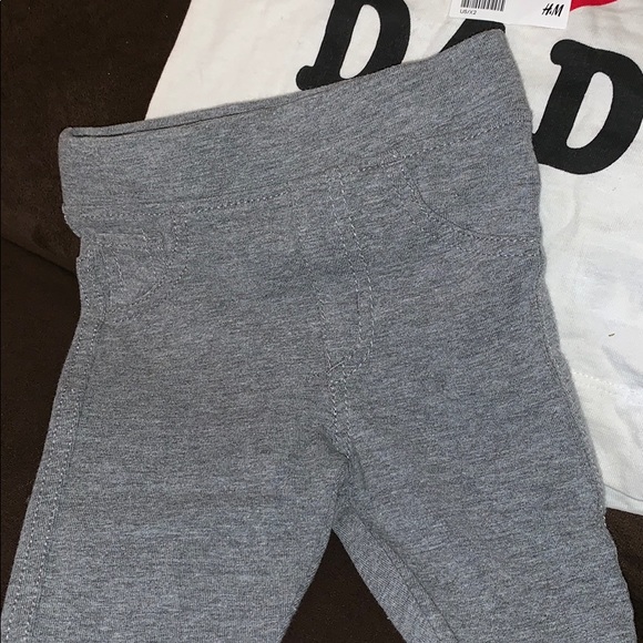 H&M matching I Love Dad shirt & pants outfit 2-4m - Picture 5 of 6